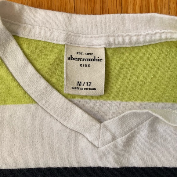ABERCROMBIE AND FITCH KIDS STRIPED COLOURED T-SHIRT - Picture 3 of 4